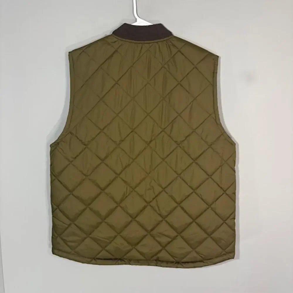 Line Of Trade Vest Mens XL Green Quilted Full Zip Insulated Outdoor Bodywarmer